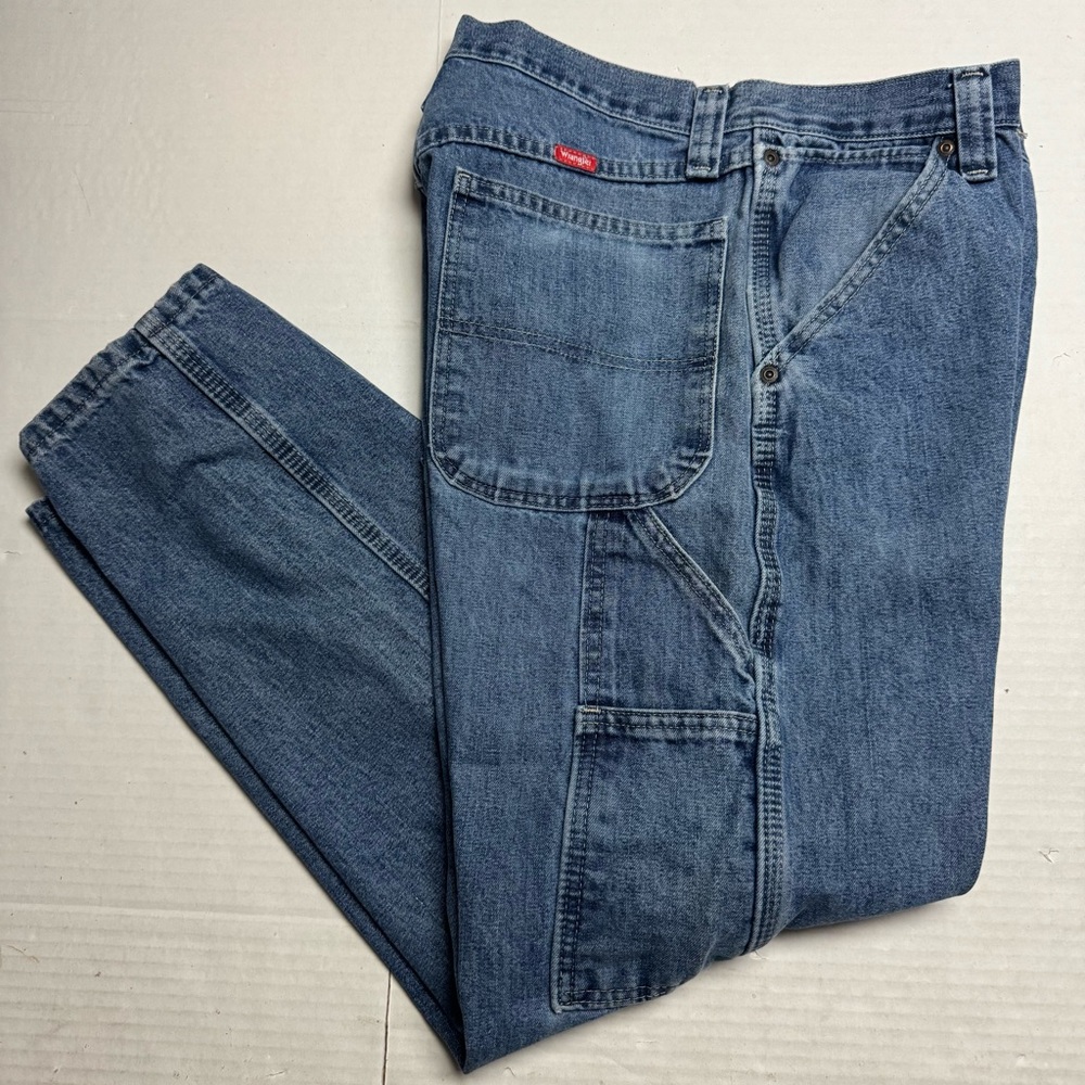 Wrangler Five Star Premium Straight Leg Carpenter Jeans In Blue Men's: 32x30 - Picture 6 of 6